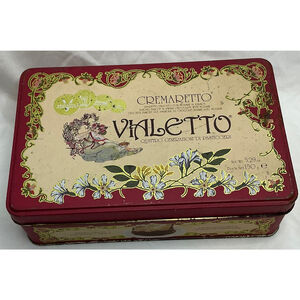 Vialetto Cremaretto Tin Container Decorative‎ Collectible Storage Box